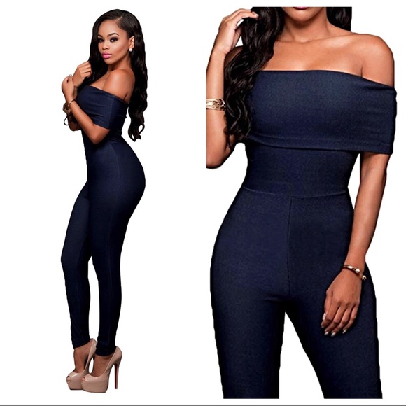 off the shoulder romper pants